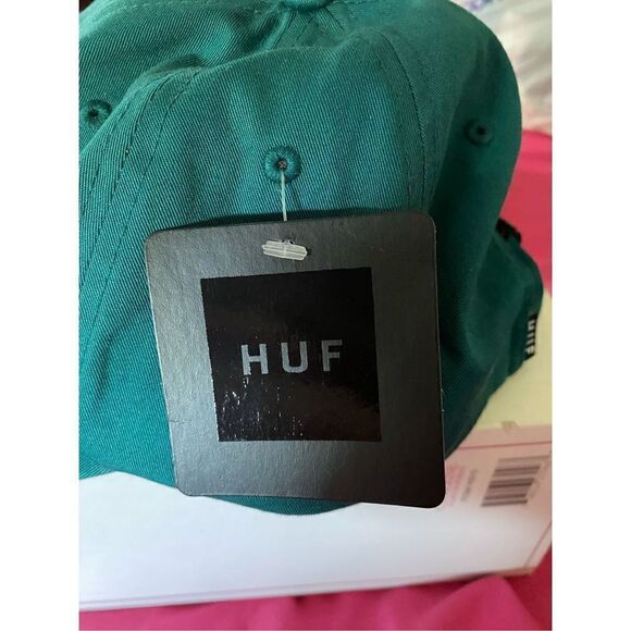 Huf men’s NWT essential TT dad hat, jade green adjustable - Picture 3 of 4